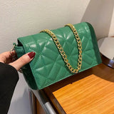 Embroidery Line Diamond Underarm Bag Chain Shoulder Hand Bags