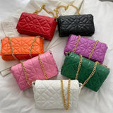 Embroidery Line Diamond Underarm Bag Chain Shoulder Hand Bags