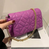 Embroidery Line Diamond Underarm Bag Chain Shoulder Hand Bags