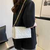 Embroidery Line Diamond Underarm Bag Chain Shoulder Hand Bags