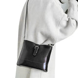 Oil PU Leather Women's Bucket Bag Handbags One-shoulder Messenger Bags