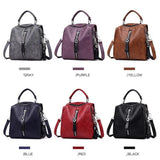 PU Leather Backpack Women Multifunction Shoulder Crossbody Bag