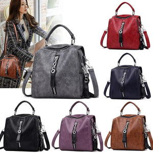 PU Leather Backpack Women Multifunction Shoulder Crossbody Bag