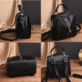 PU Leather Backpack Women Multifunction Shoulder Crossbody Bag