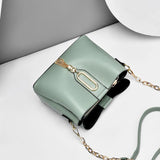 PU Leather Bucket Bag Female Crossbody Bag Butterfly Pendant Shoulder Bag