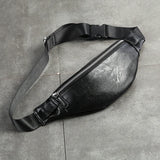 PU Leather Fanny Pack Men Waist Bag Adjustable Belt Bag Male Heuptas High Bum