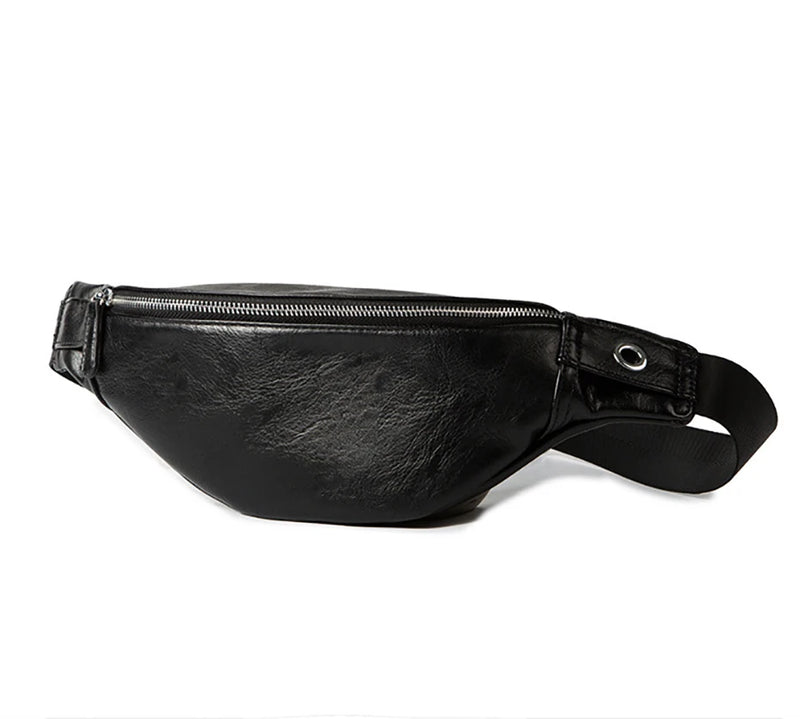 PU Leather Fanny Pack Men Waist Bag Adjustable Belt Bag Male Heuptas High Bum