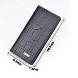 Embossed PU Leather Men's Long Wallet Large Capacity Soft Wallet