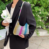 Vintage PU Leather Shoulder Crossbody Square Bag for Women