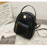 PU Leather Small Backpack Schoolbag Large Capacity Mochila