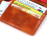 Passport Holder Document Organizer Leather Cover for Car Documents