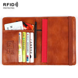 Passport Holder Document Organizer Leather Cover for Car Documents