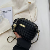 Small Crossbody Bag for Women Chain Strap Diamond Lattice Women's Shoulder Bag