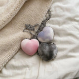 Peach Heart Clutch Evening Bag Wallet Mini Love Hearted Handbag