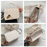 Plaid Handbags Women Shoulder Bag Flap Lock Crossbody Bags