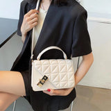 Plaid Handbags Women Shoulder Bag Flap Lock Crossbody Bags