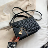 Plaid Handbags Women Shoulder Bag Flap Lock Crossbody Bags