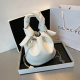 Pleated Top Handle Shoulder Bags Winter Crossbody Down Bag Handbag