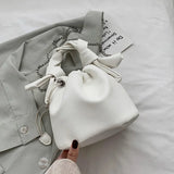 Pleated Top Handle Shoulder Bags Winter Crossbody Down Bag Handbag