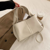Pleated Crossbody Bag Soft PU Shoulder Tote Clutch for Women