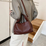 Pleated Crossbody Bag Soft PU Shoulder Tote Clutch for Women