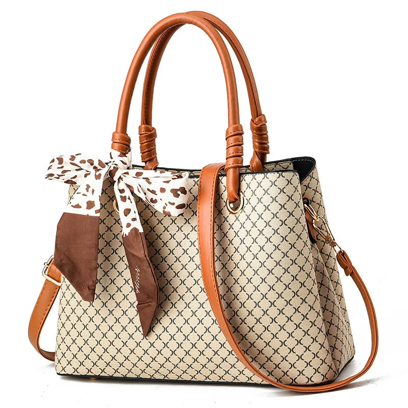 Printed Handbag One Shoulder Straddle Bag High Capacity Mom Bag