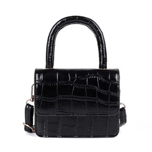 Crocodile Pattern Shoulder Bag Small Square Crossbody Bag