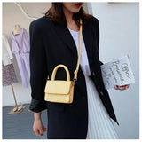 Crocodile Pattern Shoulder Bag Small Square Crossbody Bag