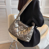 Padded Quilted Crossbody Bag Winter Handbag for Women