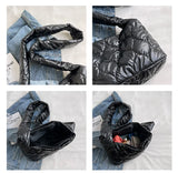 Padded Quilted Crossbody Bag Winter Handbag for Women