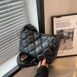 Padded Quilted Crossbody Bag Winter Handbag for Women