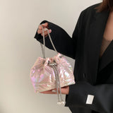 Purple Quilted Cotton Shoulder Bag for Women