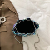 Purple Quilted Cotton Shoulder Bag for Women