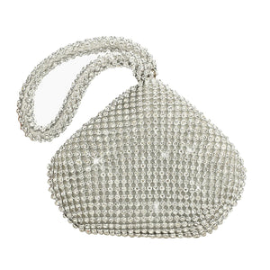 Glitter Triangle Women Handbag Rhinestone Party Bling Prom Clutch