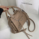 Soft Tassel Motorcycle Bag PU Leather Crossbody Shoulder Bag