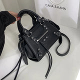Soft Tassel Motorcycle Bag PU Leather Crossbody Shoulder Bag