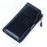 RFID Blocking Leather Key Package Zipper Hand Function Phone Purse
