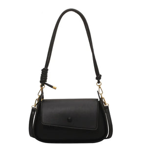 Retro PU Leather Handbags for Women Shoulder Bag Crossbody Solid Ladies