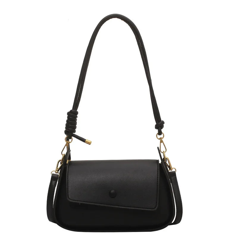 Retro PU Leather Handbags for Women Shoulder Bag Crossbody Solid Ladies