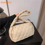 Quilted Tote Bag Women's Shoulder Underarm Bag Solid Hobo Bag