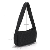 Quilted Tote Bag Women's Shoulder Underarm Bag Solid Hobo Bag