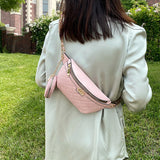 Rhombus Waist Bag Lady Two-piece Chest Bags Belt Bag