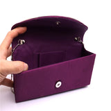 Satin Clutch Bag Chain Shoulder Wedding Envelope Pouch Ladies Party Banquet