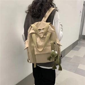 Women Frog Backpack Waterproof Bagpack School Bags Teenage Girls