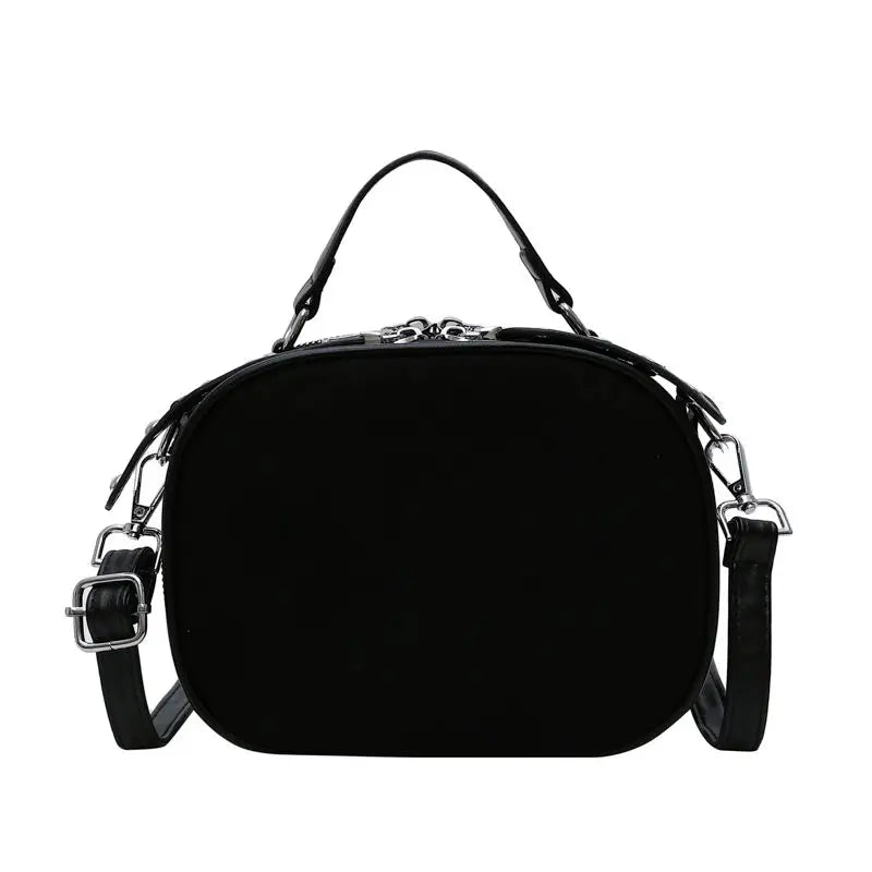 Leather Flap Bag Large Capacity Women Shoulder Crossbody Rivets Tote Handbag