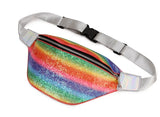 Sequin Rainbow Stripes Handbags Women Bags Waist Bag Fanny Packs