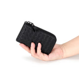 Hand-made Sheepskin Key Wallet in Knitting Style