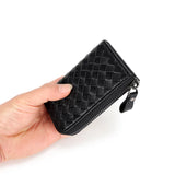 Hand-made Sheepskin Key Wallet in Knitting Style