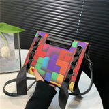 Patchwork Shoulder Crossbody Bag Tophandle Bag Ladies Handbag and Purse
