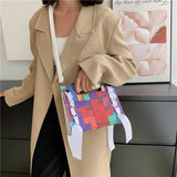 Patchwork Shoulder Crossbody Bag Tophandle Bag Ladies Handbag and Purse